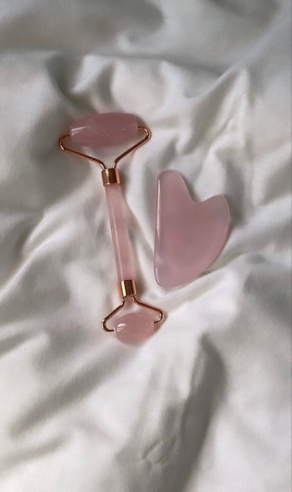 RadianceRoll™ Pink Jade Face Roller – Natural Jade Gua Sha for Anti-Aging & Puffiness