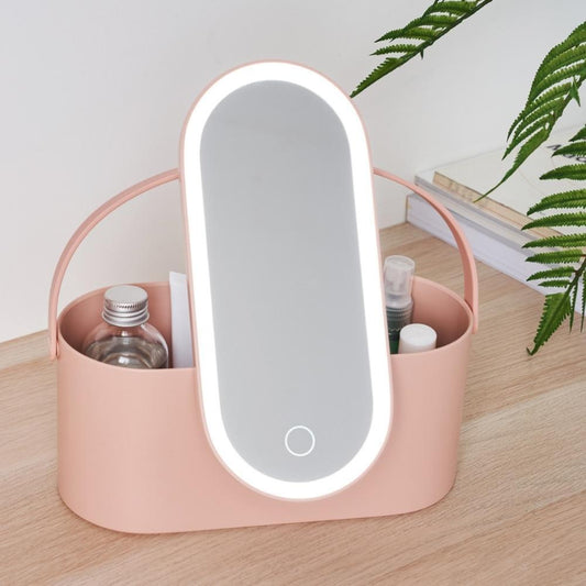 Hot Girl Glow Case - LED Makeup Organizer with Mirror